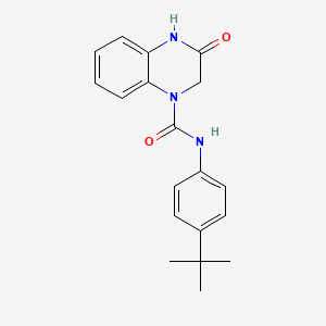 molecular formula C19H21N3O2 B2738375 N-(4-(tert-butyl)phenyl)-3-oxo-3,4-dihydroquinoxaline-1(2H)-carboxamide CAS No. 1206986-37-9