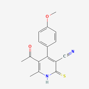 5-Acetyl-6-methyl-2-thioxo-4-(p-methoxyphenyl)-1,2-dihydro-3-pyridinecarbonitrile