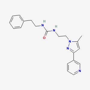 1-(2-(5-methyl-3-(pyridin-3-yl)-1H-pyrazol-1-yl)ethyl)-3-phenethylurea