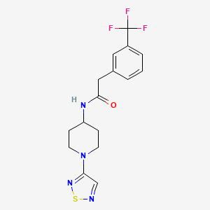 N-(1-(1,2,5-thiadiazol-3-yl)piperidin-4-yl)-2-(3-(trifluoromethyl)phenyl)acetamide