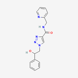 1-(2-hydroxy-2-phenylethyl)-N-(pyridin-2-ylmethyl)-1H-1,2,3-triazole-4-carboxamide