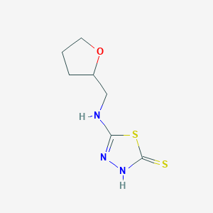 5-[(Oxolan-2-ylmethyl)amino]-1,3,4-thiadiazole-2-thiol