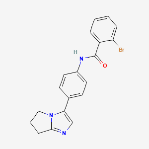 2-bromo-N-(4-(6,7-dihydro-5H-pyrrolo[1,2-a]imidazol-3-yl)phenyl)benzamide