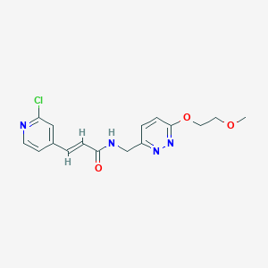 (E)-3-(2-Chloropyridin-4-yl)-N-[[6-(2-methoxyethoxy)pyridazin-3-yl]methyl]prop-2-enamide