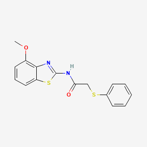 molecular formula C16H14N2O2S2 B2738439 N-(4-methoxybenzo[d]thiazol-2-yl)-2-(phenylthio)acetamide CAS No. 895480-85-0