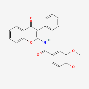 B2738477 3,4-dimethoxy-N-(4-oxo-3-phenyl-4H-chromen-2-yl)benzamide CAS No. 883952-78-1