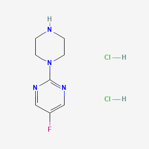 molecular formula C8H13Cl2FN4 B2738503 5-Fluoro-2-(piperazin-1-yl)pyrimidine dihydrochloride CAS No. 1774896-23-9