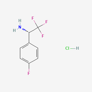molecular formula C8H8ClF4N B2738520 (S)-2,2,2-Trifluoro-1-(4-fluorophenyl)ethanamine hydrochloride CAS No. 929642-58-0