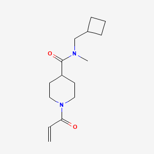 molecular formula C15H24N2O2 B2738529 N-(Cyclobutylmethyl)-N-methyl-1-prop-2-enoylpiperidine-4-carboxamide CAS No. 2361899-45-6