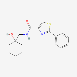 molecular formula C17H18N2O2S B2738550 N-[(1-hydroxycyclohex-2-en-1-yl)methyl]-2-phenyl-1,3-thiazole-4-carboxamide CAS No. 2097908-61-5