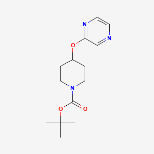 molecular formula C14H21N3O3 B2738560 Tert-butyl 4-(pyrazin-2-yloxy)piperidine-1-carboxylate CAS No. 442199-08-8