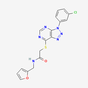 molecular formula C17H13ClN6O2S B2738566 2-{[3-(3-chlorophenyl)-3H-[1,2,3]triazolo[4,5-d]pyrimidin-7-yl]sulfanyl}-N-[(furan-2-yl)methyl]acetamide CAS No. 904276-78-4