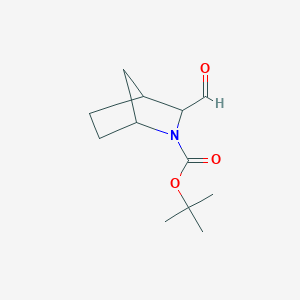 molecular formula C12H19NO3 B2738589 Tert-butyl 3-formyl-2-azabicyclo[2.2.1]heptane-2-carboxylate CAS No. 2411199-35-2