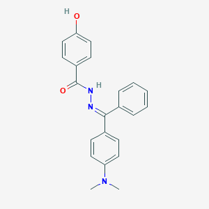 molecular formula C22H21N3O2 B273862 N'-[[4-(dimethylamino)phenyl](phenyl)methylene]-4-hydroxybenzohydrazide 