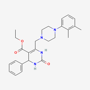 molecular formula C26H32N4O3 B2738633 Ethyl 6-{[4-(2,3-dimethylphenyl)piperazin-1-yl]methyl}-2-oxo-4-phenyl-1,2,3,4-tetrahydropyrimidine-5-carboxylate CAS No. 1252917-87-5