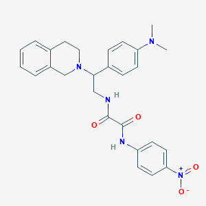 molecular formula C27H29N5O4 B2738644 N'-{2-[4-(dimethylamino)phenyl]-2-(1,2,3,4-tetrahydroisoquinolin-2-yl)ethyl}-N-(4-nitrophenyl)ethanediamide CAS No. 941995-83-1