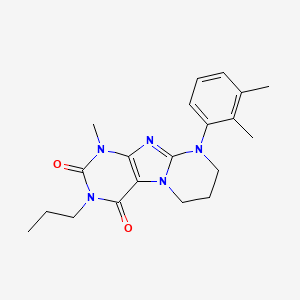 molecular formula C20H25N5O2 B2738656 9-(2,3-dimethylphenyl)-1-methyl-3-propyl-1H,2H,3H,4H,6H,7H,8H,9H-pyrimido[1,2-g]purine-2,4-dione CAS No. 922453-28-9