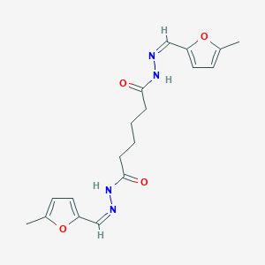 molecular formula C18H22N4O4 B273871 N'~1~,N'~6~-bis[(5-methyl-2-furyl)methylene]hexanedihydrazide 