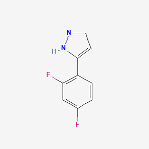 molecular formula C9H6F2N2 B2738710 3-(2,4-difluorophenyl)-1H-pyrazole CAS No. 474707-70-5