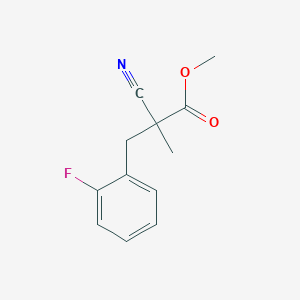 molecular formula C12H12FNO2 B2738721 Methyl 2-cyano-3-(2-fluorophenyl)-2-methylpropanoate CAS No. 1557809-07-0