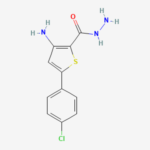 molecular formula C11H10ClN3OS B2738731 3-Amino-5-(4-chlorophenyl)thiophene-2-carbohydrazide CAS No. 749920-74-9