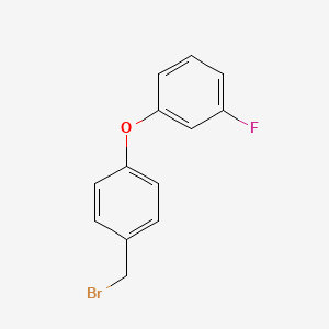 molecular formula C13H10BrFO B2738747 1-[4-(Bromomethyl)phenoxy]-3-fluorobenzene CAS No. 1355171-43-5