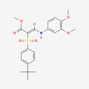 methyl (2Z)-2-[(4-tert-butylphenyl)sulfonyl]-3-[(3,4-dimethoxyphenyl)amino]acrylate