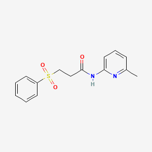 3-(benzenesulfonyl)-N-(6-methylpyridin-2-yl)propanamide