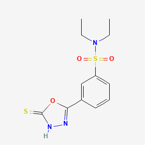 N,N-diethyl-3-(5-sulfanyl-1,3,4-oxadiazol-2-yl)benzene-1-sulfonamide