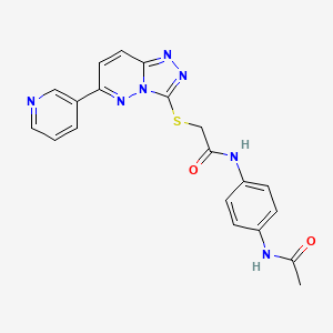 molecular formula C20H17N7O2S B2738761 N-(4-acetamidophenyl)-2-{[6-(pyridin-3-yl)-[1,2,4]triazolo[4,3-b]pyridazin-3-yl]sulfanyl}acetamide CAS No. 894057-92-2