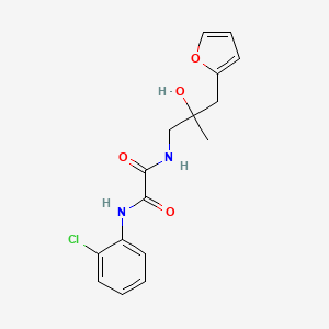 molecular formula C16H17ClN2O4 B2738766 N'-(2-chlorophenyl)-N-{2-[(furan-2-yl)methyl]-2-hydroxypropyl}ethanediamide CAS No. 1795190-68-9