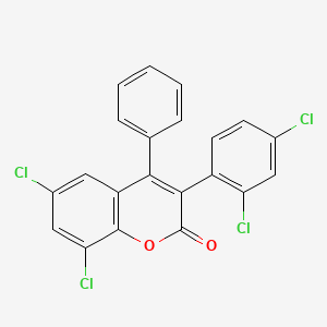 6,8-Dichloro-3-(2,4-dichlorophenyl)-4-phenylchromen-2-one