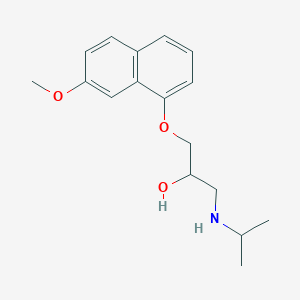 molecular formula C17H23NO3 B027388 rac 7-Methoxy Propranolol CAS No. 76275-53-1