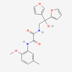 molecular formula C20H20N2O6 B2738856 N-[2-(furan-2-yl)-2-(furan-3-yl)-2-hydroxyethyl]-N'-(2-methoxy-5-methylphenyl)ethanediamide CAS No. 2034330-00-0