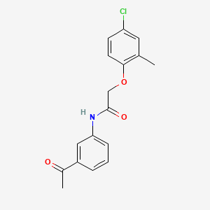 molecular formula C17H16ClNO3 B2738868 N-(3-acetylphenyl)-2-(4-chloro-2-methylphenoxy)acetamide CAS No. 314023-43-3