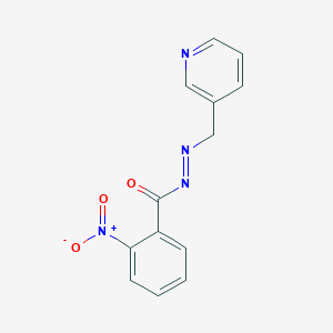molecular formula C13H10N4O3 B273887 3-[({2-Nitrobenzoyl}diazenyl)methyl]pyridine 