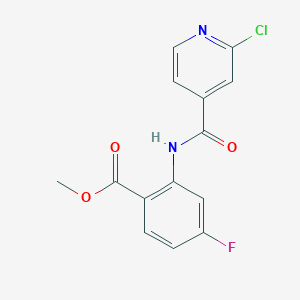 molecular formula C14H10ClFN2O3 B2738873 Methyl 2-(2-chloropyridine-4-amido)-4-fluorobenzoate CAS No. 1184275-80-6