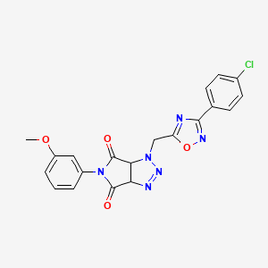 B2738909 1-((3-(4-chlorophenyl)-1,2,4-oxadiazol-5-yl)methyl)-5-(3-methoxyphenyl)-1,6a-dihydropyrrolo[3,4-d][1,2,3]triazole-4,6(3aH,5H)-dione CAS No. 1251571-30-8
