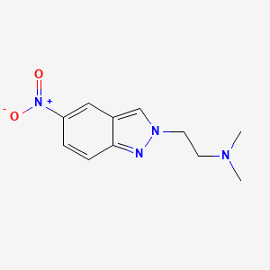 molecular formula C11H14N4O2 B2738952 N,N-dimethyl-2-(5-nitro-2H-indazol-2-yl)-1-ethanamine CAS No. 860649-95-2