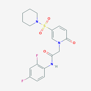 molecular formula C18H19F2N3O4S B2738953 N-(2,4-difluorophenyl)-2-[2-oxo-5-(piperidine-1-sulfonyl)-1,2-dihydropyridin-1-yl]acetamide CAS No. 1251619-76-7