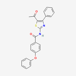 molecular formula C24H18N2O3S B2738962 N-(5-acetyl-4-phenyl-1,3-thiazol-2-yl)-4-phenoxybenzamide CAS No. 391221-43-5