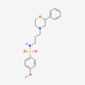 molecular formula C20H26N2O4S B2738983 4-methoxy-N-(3-(2-phenylmorpholino)propyl)benzenesulfonamide CAS No. 954049-28-6