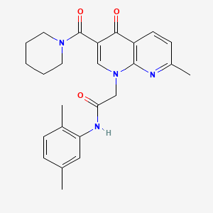 molecular formula C25H28N4O3 B2739011 N-(2,5-dimethylphenyl)-2-[7-methyl-4-oxo-3-(piperidine-1-carbonyl)-1,4-dihydro-1,8-naphthyridin-1-yl]acetamide CAS No. 1251672-94-2