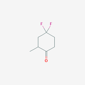 molecular formula C7H10F2O B2739012 4,4-Difluoro-2-methylcyclohexan-1-one CAS No. 2241128-23-2