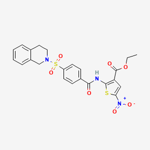 ethyl 2-(4-((3,4-dihydroisoquinolin-2(1H)-yl)sulfonyl)benzamido)-5-nitrothiophene-3-carboxylate