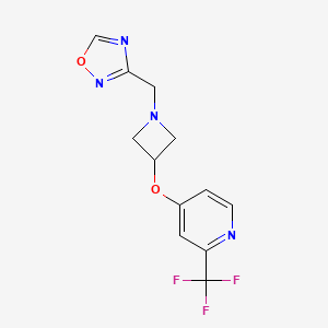 3-[[3-[2-(Trifluoromethyl)pyridin-4-yl]oxyazetidin-1-yl]methyl]-1,2,4-oxadiazole