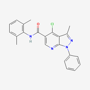 4-chloro-N-(2,6-dimethylphenyl)-3-methyl-1-phenyl-1H-pyrazolo[3,4-b]pyridine-5-carboxamide
