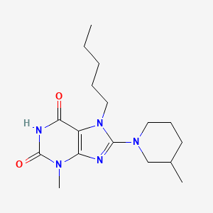 3-Methyl-8-(3-methylpiperidin-1-yl)-7-pentylpurine-2,6-dione