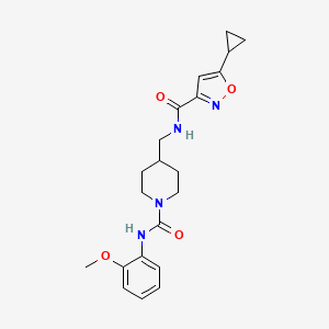 5-cyclopropyl-N-((1-((2-methoxyphenyl)carbamoyl)piperidin-4-yl)methyl)isoxazole-3-carboxamide