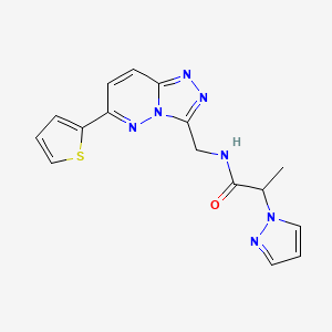 2-(1H-pyrazol-1-yl)-N-((6-(thiophen-2-yl)-[1,2,4]triazolo[4,3-b]pyridazin-3-yl)methyl)propanamide